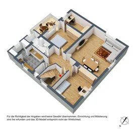 3D-Grundriss, Obergeschoss