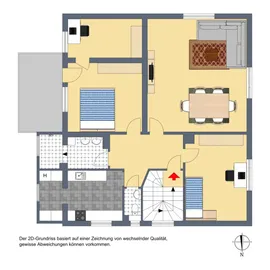 2D-Grundriss, Obergeschoss