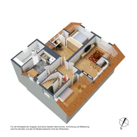 3D-Grundriss, Dachgeschoss