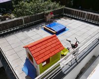 Terrasse auf der Garage