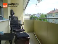 Balkon mit Markise