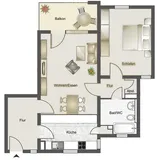 2-Zi. Grundriss