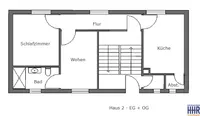 Grundriss Haus 2 EG und OG