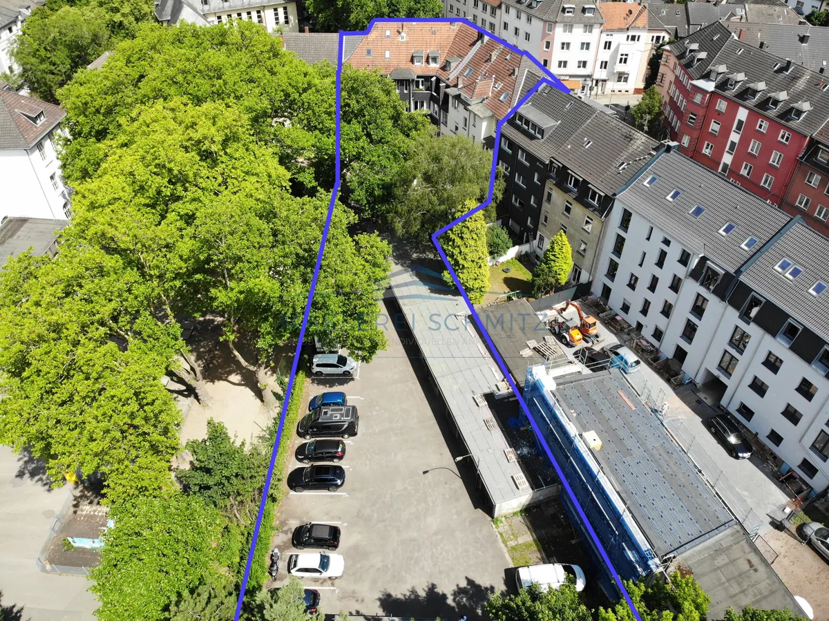 Luftansicht - Innenhof - markiert