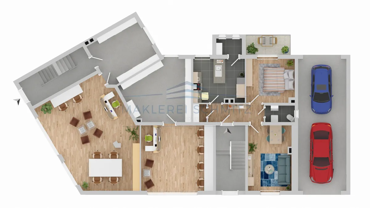 Grundriss Beispiel Wohnen Friseur